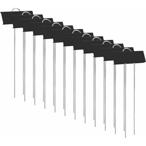 Marqueurs Etiquettes Plante de Pépinière, 12 Pcs Etiquette Jardin Métal Durable Antirouille Étiquettes Potager Marqueur pour Fleur Légumes Graine Jardin Pépinière (Noir) FDC (1/4)