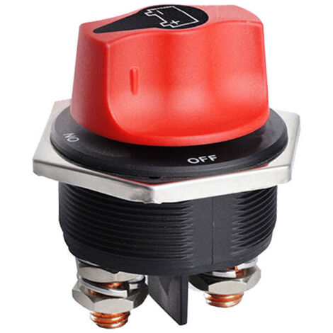 Coupe-Batterie Interrupteur d'isolateur de Batterie de Voiture,Commutateur Isolateur Batterie,Max 32V 300A CONT 450A INT Interrupteurs de Batterie pour Bateau RV Marine Yacht Moto Véhicules (1/4)