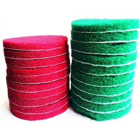 20 Pièces Tampons à Récurer pour Perceuse, Kit de Nettoyage avec 2 Types de Tampons Abrasifs, 4 Pouces (1/4)