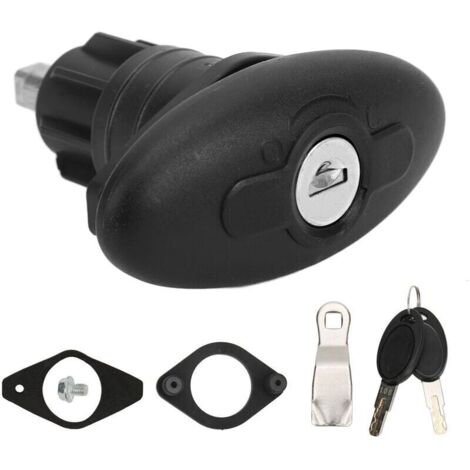 Jiawu Serrure de porte de cabine de camping-car, serrure à compression de porte de cabine ovale en alliage de zinc et nylon 30mm pour camping-cars pour caravanes pour yachts