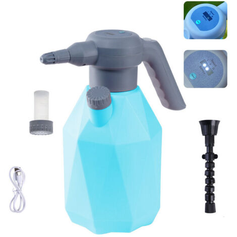 Pulvérisateur électrique rechargeable de 3 L avec buse réglable pour l'entretien des plantes de jardin, le lavage de voiture et le nettoyage de la maison (1/4)