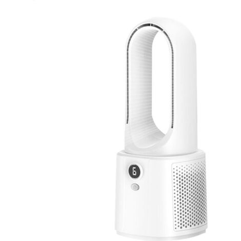 Ventilateur sans pales pour chambre à coucher, ventilateur oscillant, design de flux d'air SAF, 6 modes de refroidissement, économe en énergie, minuterie réglable, léger et portable, pour chambre à (1/4)