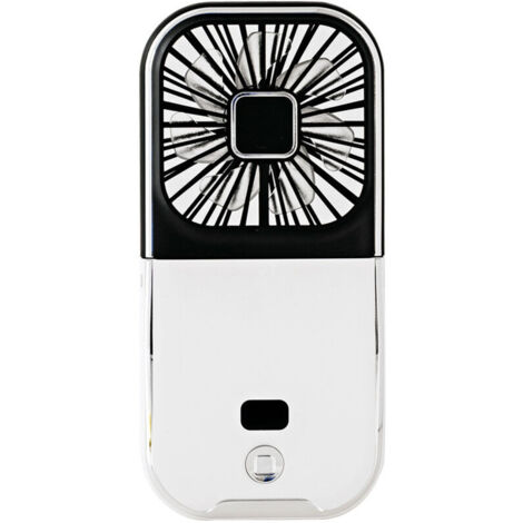 Mini ventilateur portable et portable rechargeable par USB - Alimenté par piles - Ventilateur de bureau pliable à 180° - Pour bureau, école, bureau, maison, voyage, camping (1/4)