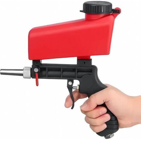 Pistolet de Sablage,Sableuse Portable à Sabler Sableuse Pneumatiques Sandblaster,Pistolet de Sablage Pneumatique avec Trémie pour Enlever Les écailles de Peinture Rouille (1/4)