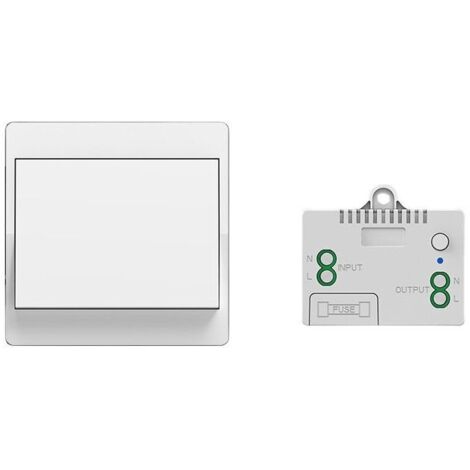 Interrupteur sans fil autoalimenté, sans pile, télécommande sans fil pour les lumières et appareils électriques, étanche et sûr, pouvant être installé directement dans une salle de bain, etc. (1 (1/4)