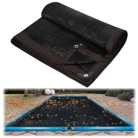 Couverture Filet de Feuille pour Piscine Rectangulaire, Bâche Protection Piscines Hors-Sol, Extérieur Bloquer Feuilles Mortes et Débris 3×5m(10x16,4ft) (1/4)