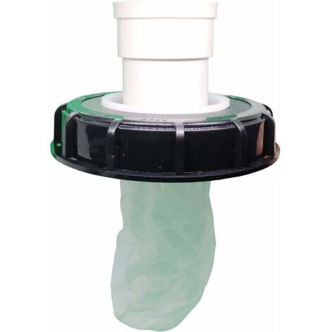 Filtre de couvercle IBC lavable en nylon avec couvercle pour réservoir d'eau de pluie IBC 1000 l DN 75 Feutre aiguilleté Noir 165 mm (1/2)