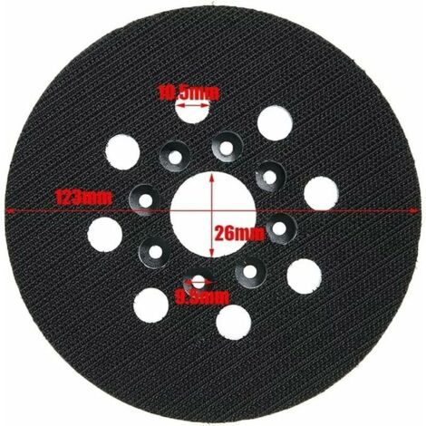 Lot de 2 patins de ponceuse de rechange à 8 trous de 12,7 cm, compatibles avec Bosch GEX 125-1 AE, PEX 220 A, PEX 220 AE (1/4)