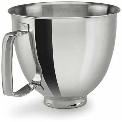 Bol en acier inoxydable pour mixeur KitchenAid à tête inclinable de 4,5 à 5 litres, remplacement avec bol mélangeur KitchenAid, passe au lave-vaisselle (1/4)