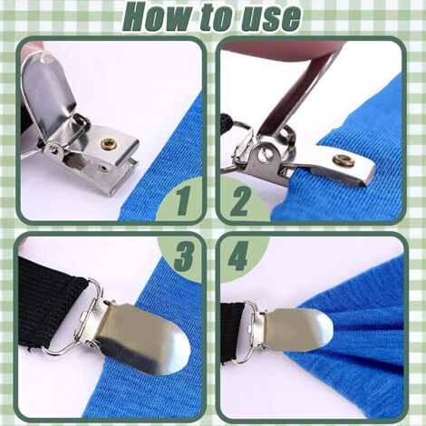 5 Pièces Pince Nappe Élastique Réglable – Clips Jardin Extérieur Anti-Vent, Pour Tables Pique-Nique & Événements