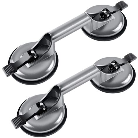 2 x Ventouse Double 100kg, Aluminium Ventouse de Manutention 120mm Ventouses de Vitrier (1/4)