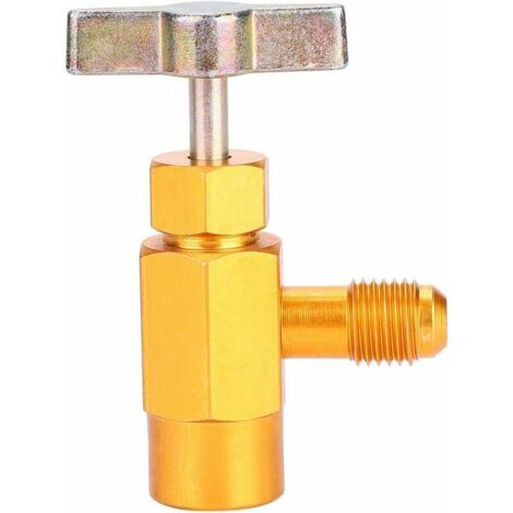 Adaptateur 1/4″ SAE Pour Bouteille De R-134a – Robinet Ouvre-vanne, Distributeur De Fréon