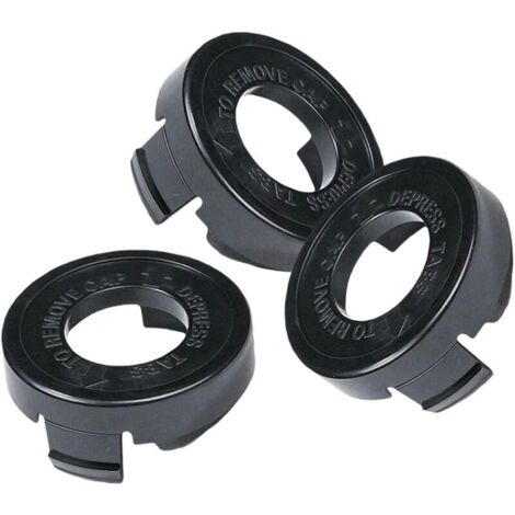Lot de 3 capuchons de bobine de débroussailleuse compatibles avec Black & Decker GL250 GL310 GL360 GLC12 BDST36
