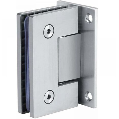 pièce Charnière Pince de Porte Verre 90° Support Mural Sans Cadre Clip Porte de Douche en Verre 8-10mm avec accessoire (1/4)