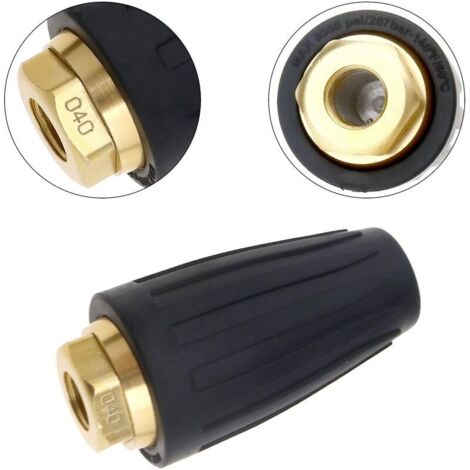AIM Tools Buse Rotative Turbo Laiton 3000 PSI 3.5GPM 035 Avec Connexion 1/4" Rapide - Accessoire Nettoyeur Haute Pression