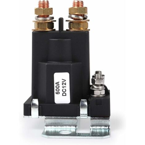 Relay 500 AMP DC 12V 4 broches High Current Starter SPST Car Auto Start Contactor Double Batteries Interrupteur d'activation/arrêt de l'isolateur (1/4)
