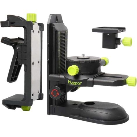 Adaptateur Niveau Laser, Base Pivotante Magnétique à 360°, Clip Réglable avec Filetage Mâle 1/4"-20