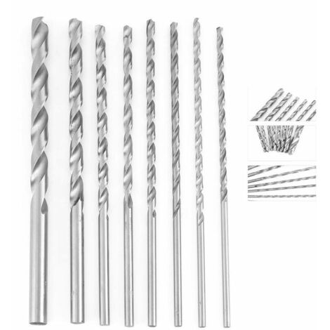 Forets Hélicoïdaux, 8Pcs HSS Micro Drill Forets Bits Métrique Outils De Forage Foret 4-10mm en Acier Rapide 4mm, 4.2mm, 4.5mm, 5mm, 5.2mm, 6mm, 8mm, 10mm Drill Set (1/4)