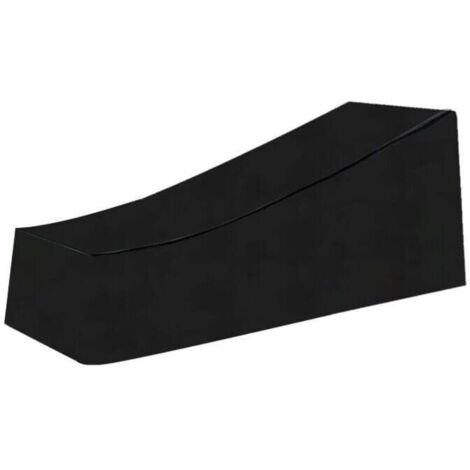 Housse pour Chaise Longue de Jardin, Imperméable, Coupe-Vent, Robuste Tissu Oxford 210D Housse de Protection Bain de Soleil, Transat (210x75x40/80cm) - Noir (1/4)