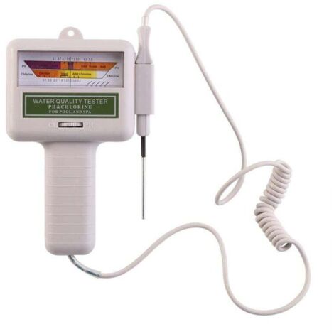 Testeur de qualité de l'eau, Qualité Eau Testeur, PH Testeur Automatique de Chlore Résiduel Ph Eau Testeur Analyse Chlore Piscine Kit Test (1/4)