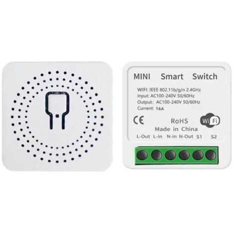 Module de commutateur Wi-Fi intelligent Tuya, boîte sombre, double contrôle, zéro fil sous tension, application, synchronisation vocale, télécommande, interrupteur, lumière (1/4)