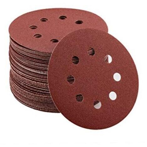 Disque de Ponçage 80pcs Disques Abrasifs 40/80/120/240/320/400/600/800 Grain Taille de 125mm Idéal pour Poncer/Polir/Dérouiller (1/4)
