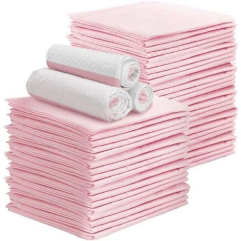 100 pièces Tapis éducateur pour chien, Super absorbants,Ultra épais,Pour chiots,Absolument étanche,Tapis d'entraînement pour chien, 33x45cm rose (1/4)