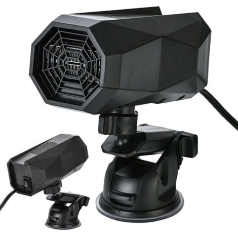 Dégivreur de Pare-Brise - Désembueur et dégivreur de Pare-Brise Portable 12 V 150 W Ventilateurs de Chauffage de Voiture d'hiver à Base rotative à 360 degré