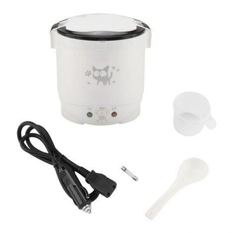 Cuiseur à riz électrique portable multifonction 12 V 100 W 1 L pour voitures (blanc) (1/4)