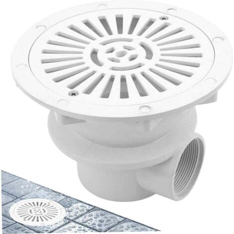 Drain Principal de Piscine pour Piscine, Couvercle de Vidange Universel Rond pour Piscine au Sol G2 Accessoires de Drainage pour Piscine Souterraine étang Aquarium, Blanc (1/4)