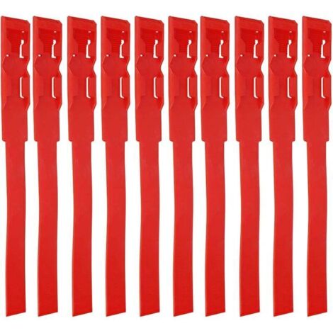 Bracelets d'identification pour vaches, 10 pièces, colliers d'identification pour bétail (rouge)