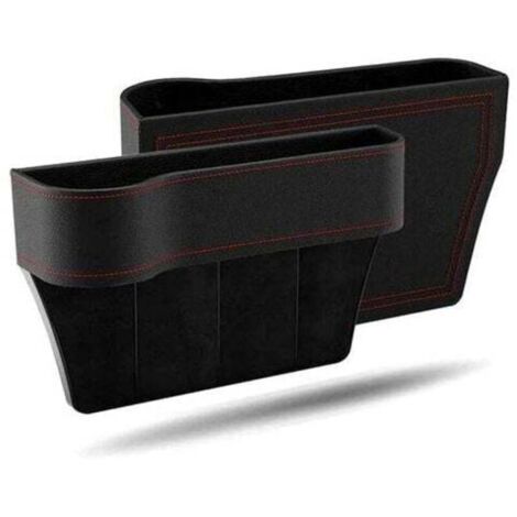 Boîte de rangement 2 pièces pour les espaces entre les sièges de voiture, boîte de rangement gauche et droite pour les espaces entre les sièges de voiture, étanche (1/4)
