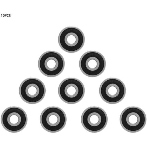 Roulements à billes à gorge profonde, 10 pièces 6301-2RS 12 x 37 x 12 mm, double étanchéité en caoutchouc, pour petits moteurs, applications domestiques, transport, etc