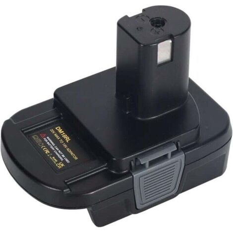 Adaptateur de Batterie DM18RL pour Ryobi 18V Outils électriques à Batterie au Lithium, converti avec dewalt ou Milwaukee