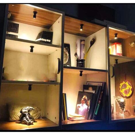 Spot LED Cabinet Bijoux Vitrine - Lumière Rechargeable Debout Pour Bijoux, Art Et Photos - Design Élégant Argent