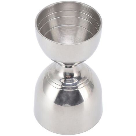 Doseur de Mesure de Cocktail 30/60 ML, doseur pour Barman, doseur de Cocktail en Acier Inoxydable Durable de Haute précision doseur de Mesure à Large Ouverture pour Liqueur(Argent Classique)