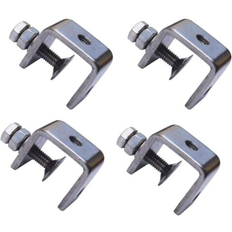 4 Pièces En Acier Inoxydable 304 Pinces En Forme De C étau Pinces Robustes à Bois Avec Une Large Ouverture De Mâchoire (1/4)