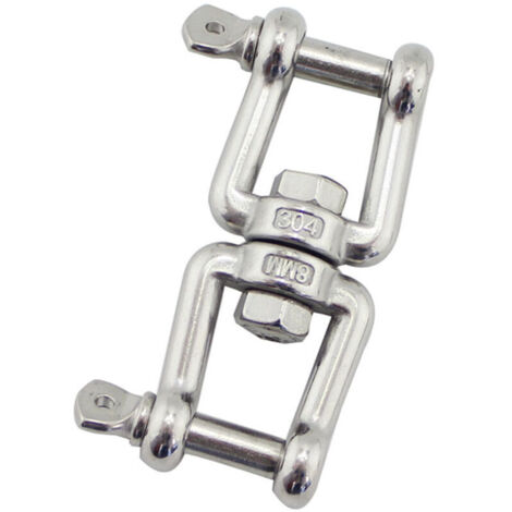 Pivotant Manille Connecteurs Suspension - MâChoires en Acier Inoxydable 304, Pivote en Toute pour Fauteuil Suspendu, BalançOire, Sac De Frappe, Yoga, Meubles Suspendus Et Divers - 2 Pcs