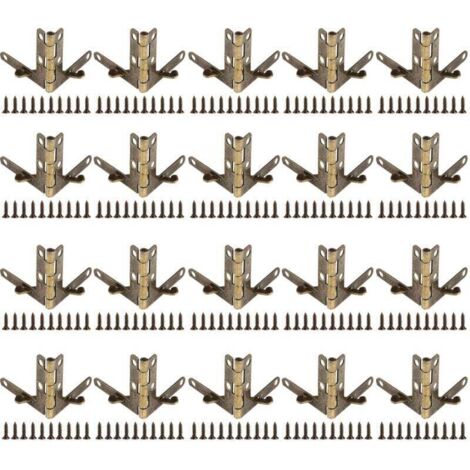 Charnière à ressort jack 33x30mm, petite charnière à sept caractères, 20 pièces par paquet (couleur bronze) (1/4)