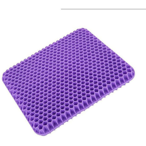 Coussin de chaise,Coussin de Gel Respirant, Coussin Anti Escarres, Soulage la Pression sur Le Orthopédique avec Housse Antidérapant pour Voiture/Bureau/Maison/Fauteuil Roulant (violet)