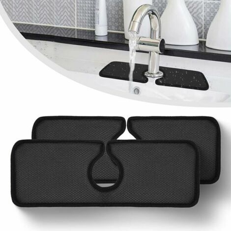 Tapis de robinet de cuisine Évier de cuisine Splash Guard Tapis d'évier de cuisine Robinet Splash Guard Robinet Splash Catcher Évier Splash Guard Derrière le robinet Évier, 2PCS (6313.5CM ) (1/4)