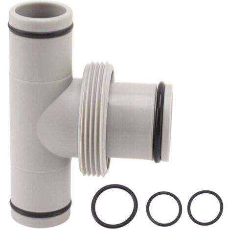 Adaptateur de Tuyau de Piscine de 1,5 Po à 1,25 Po Connecteur de Pompe fileté en Forme de T Plongeur de Tuyau de Connexion pour L'entretien de la Piscine Hors Sol