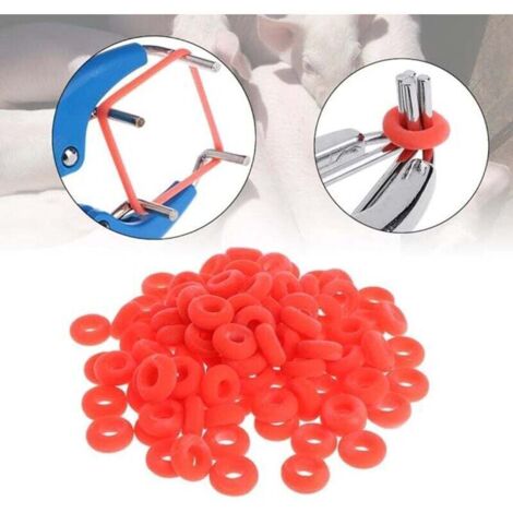 Pince de Castration, Pince de Castration avec 100 Anneaux en Caoutchouc de Castration Rouges, Pince D'amarrage de Queue, Kit D'applicateur D'anneau de Pince de Castration Pince de Castration, Pince de Castration avec 100 Anneaux en Caoutchouc de Castration Rouges, Pince D'amarrage de Queue, Kit D'applicateur D'anneau de Pince de Castration