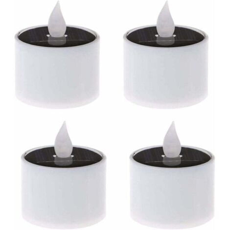 Bougies LED sans Flamme [3 PCS 4"-5"-6], Mèche Scintillante Bougie