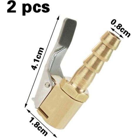 Adaptateur De Valve Rapide – Embout De Gonflage En Cuivre – Compatible Compresseur/gonfleur – Taille 4x3x1,3 Cm – Poids Léger