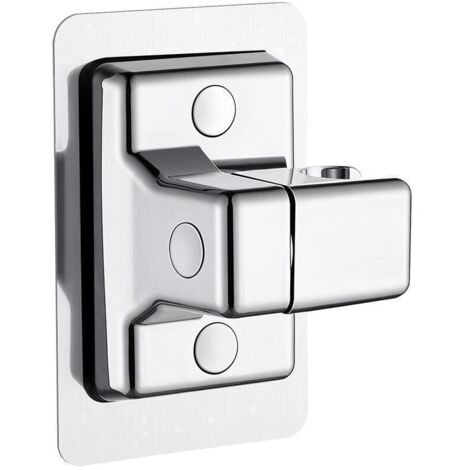 Support Pommeau de Douche, 360° Réglable Support Douche, ABS Plastique Accroche Pommeau de Douche Support Pommeau de Douche sans Percage, Adhésif Fort Porte Pommeau de Douche Support Douche Arg