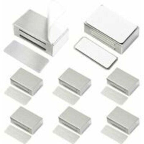 Aimant de Porte Placard Adhesif Lot de 8 Loquets Magnétiques de Porte Mise à Jour sans Vis sans Perçage pour Placard de Cuisine Aimant Fermeture Puissant pour Tiroir, Armoire, des Meubles, etc (1/4)