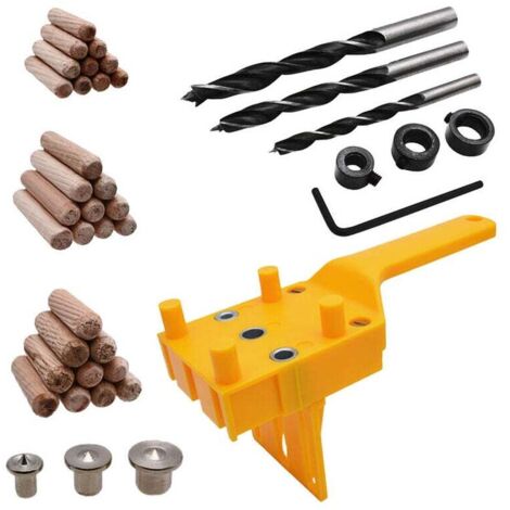 41 Pièces Gabarit De Percage Tourillon, Guide De Percage Avec Butée Parallèle, Kit De Gabarit De Goujonnage, 6mm / 8mm / 10mm,OUYLAF