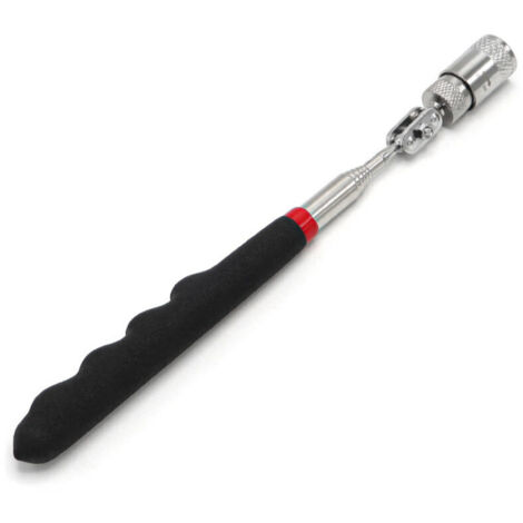 Aimant Telescopique,81CM Outil de Ramassage Magnétique Flexible avec Poignée Antidérapante et Lumière LED pour Ramasser les Ecrous et les Boulons
