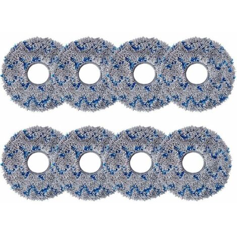 Lot de 8 Chiffon de Nettoyage de Rechange pour ECOVACS DEEBOT X1 Omni / X1 e Omni, Serpillières en Microfibre pour ECOVACS DEEBOT X1 Turbo Aspirateur Robot